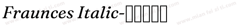 Fraunces Italic字体转换